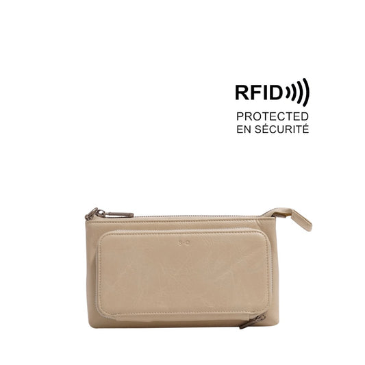 S-Q - Anika Crossbody Wallet - Almond Milk