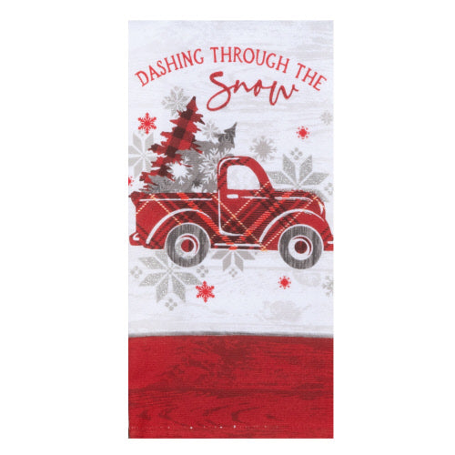 Tea Towel - Dual Purpose - Dashing Through The Snow