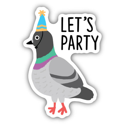 Sticker - Let's Party Pigeon