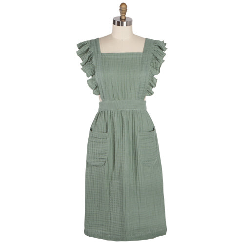 Apron - Ruffle - Willow Green