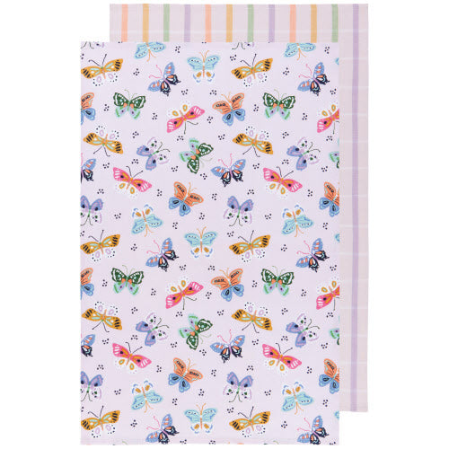Tea Towel Set - Butterflies - Set of 2