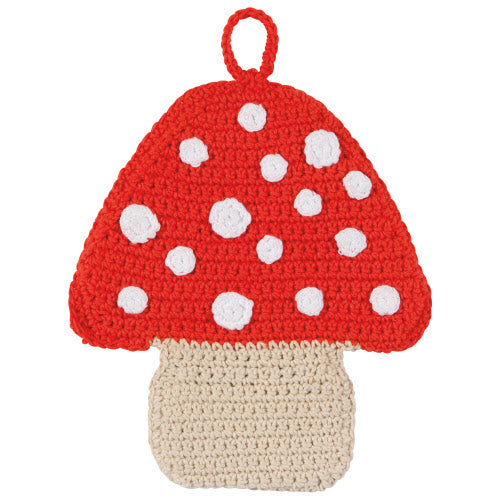 Trivet - Crocheted - Mushroom