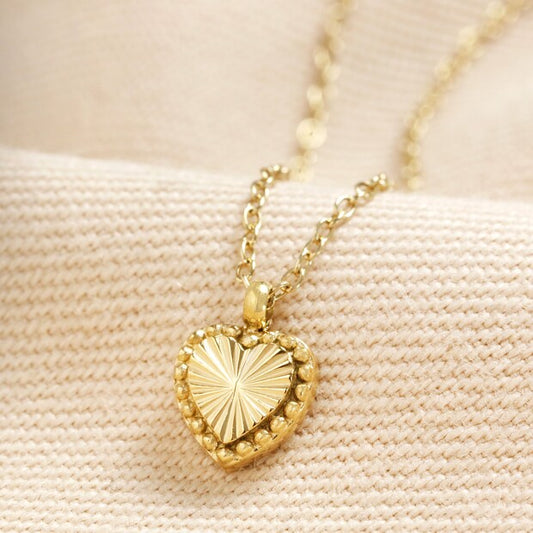 Necklace - Antique Heart - Gold