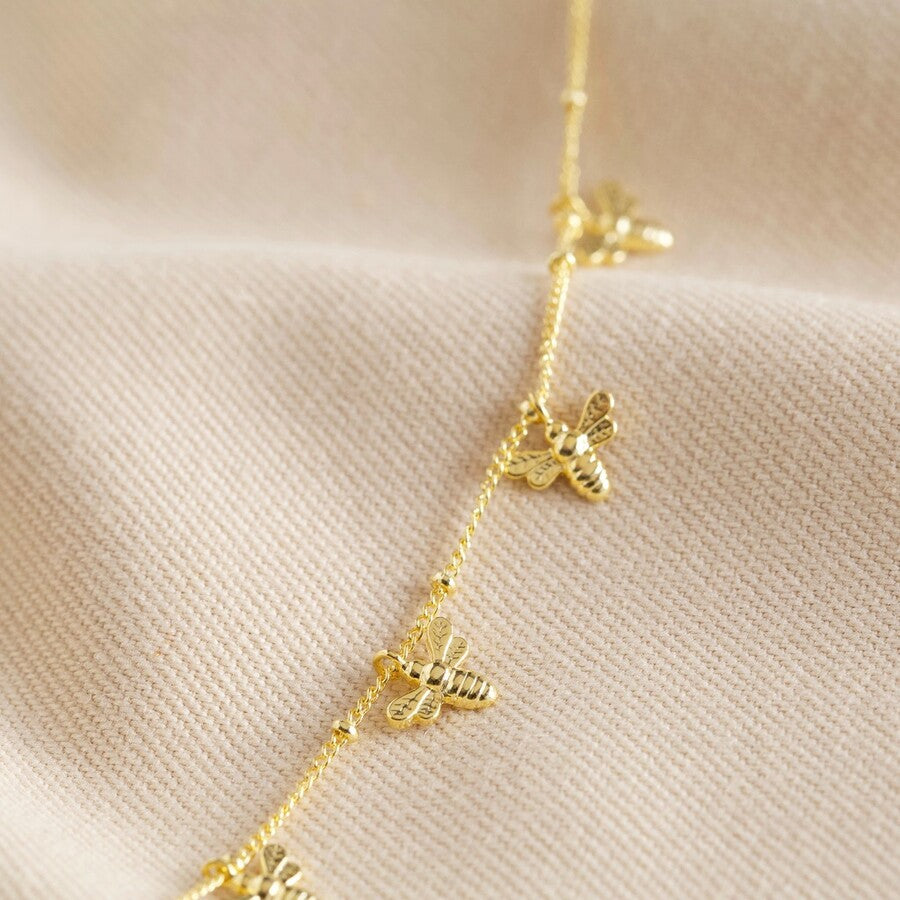 Necklace - Gold - Tiny Bees