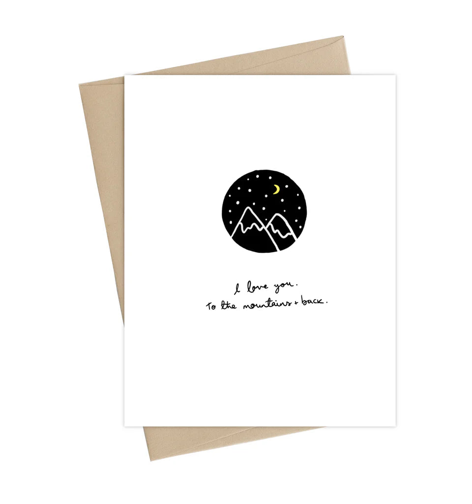Card - I Love You To The Mountains & Back