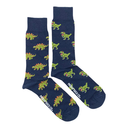 Socks - Large - Green Dinosaur