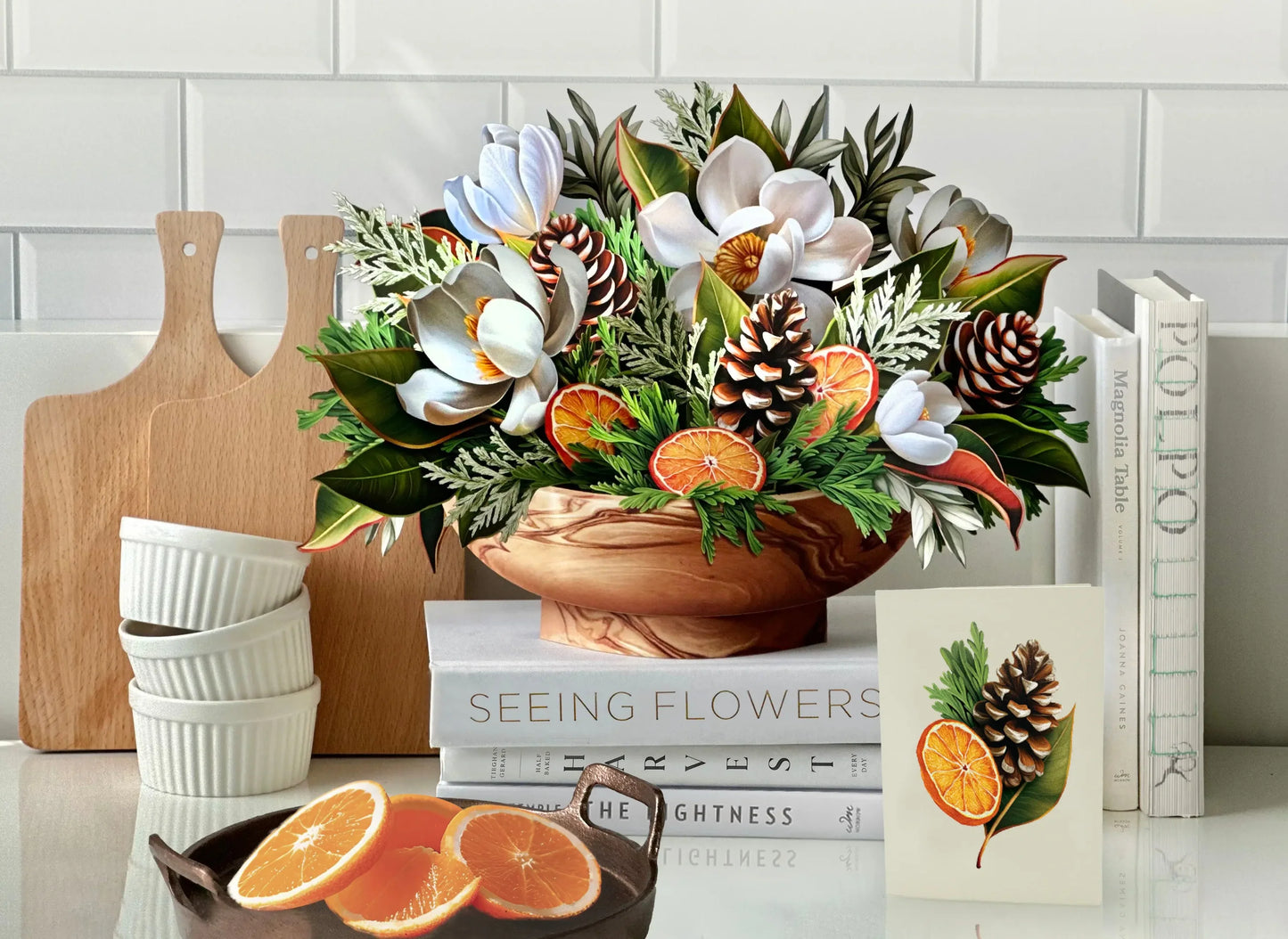 Paper Bouquet - Winter Magnolia - 14"