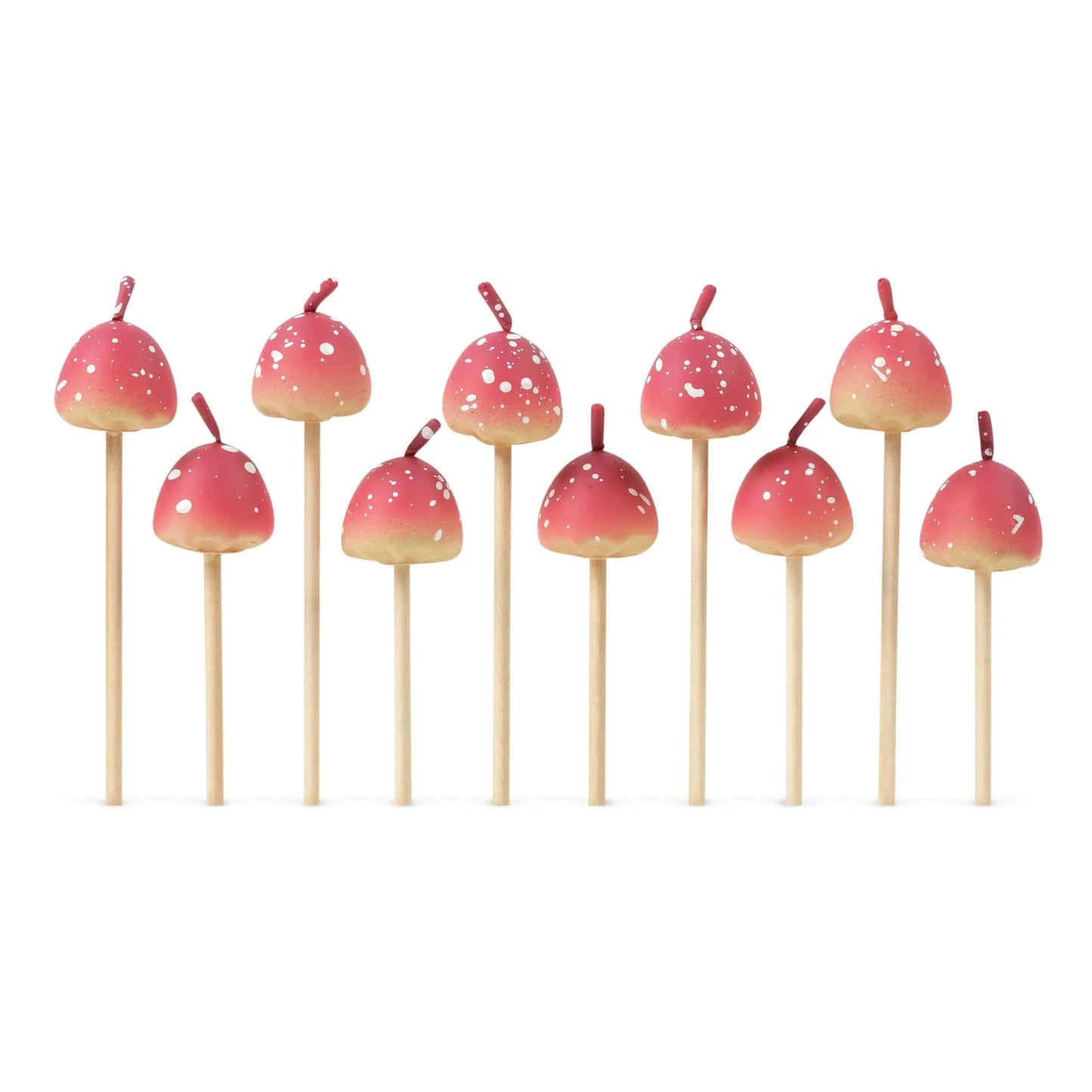 Party Candles - Mushrooms - Set of 10