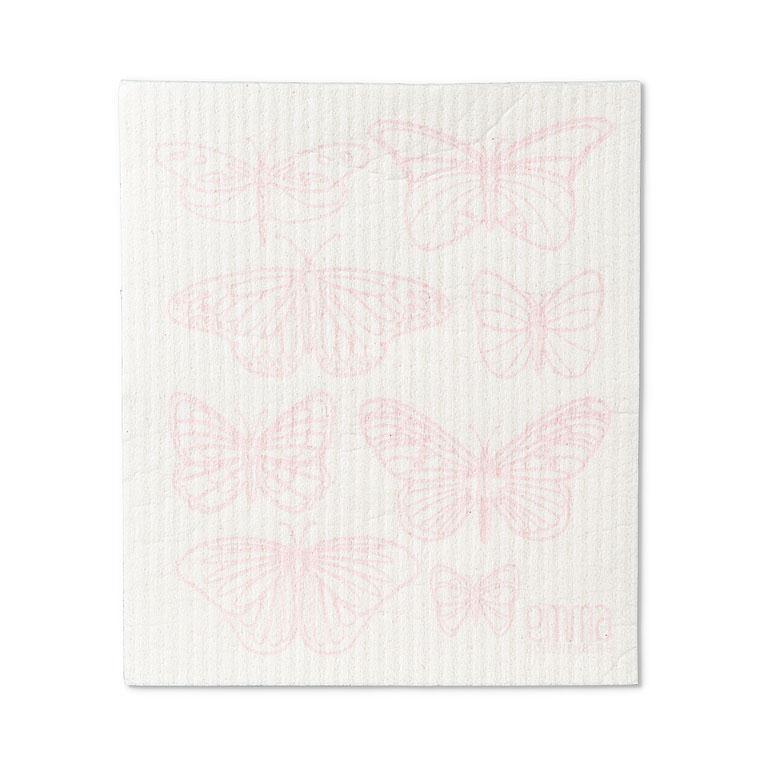 Swedish Dishcloth Set - Pink Butterfly - Set of 2