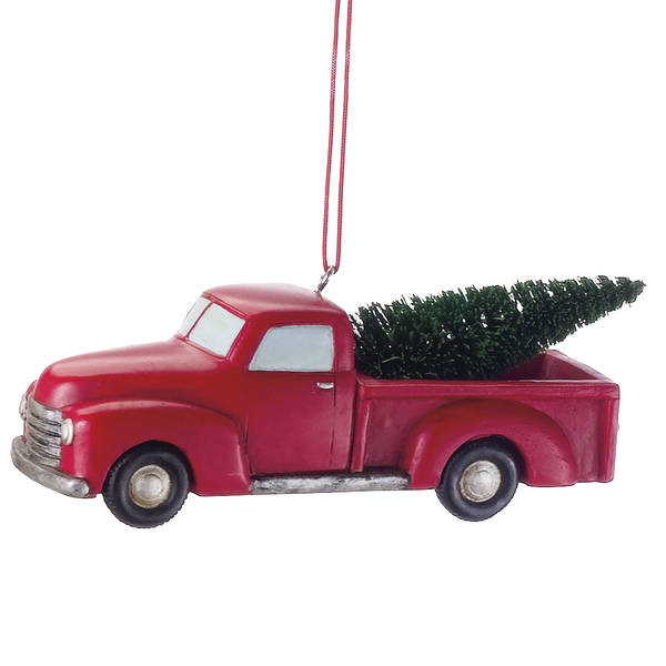 Ornament - Red Pickup Truck