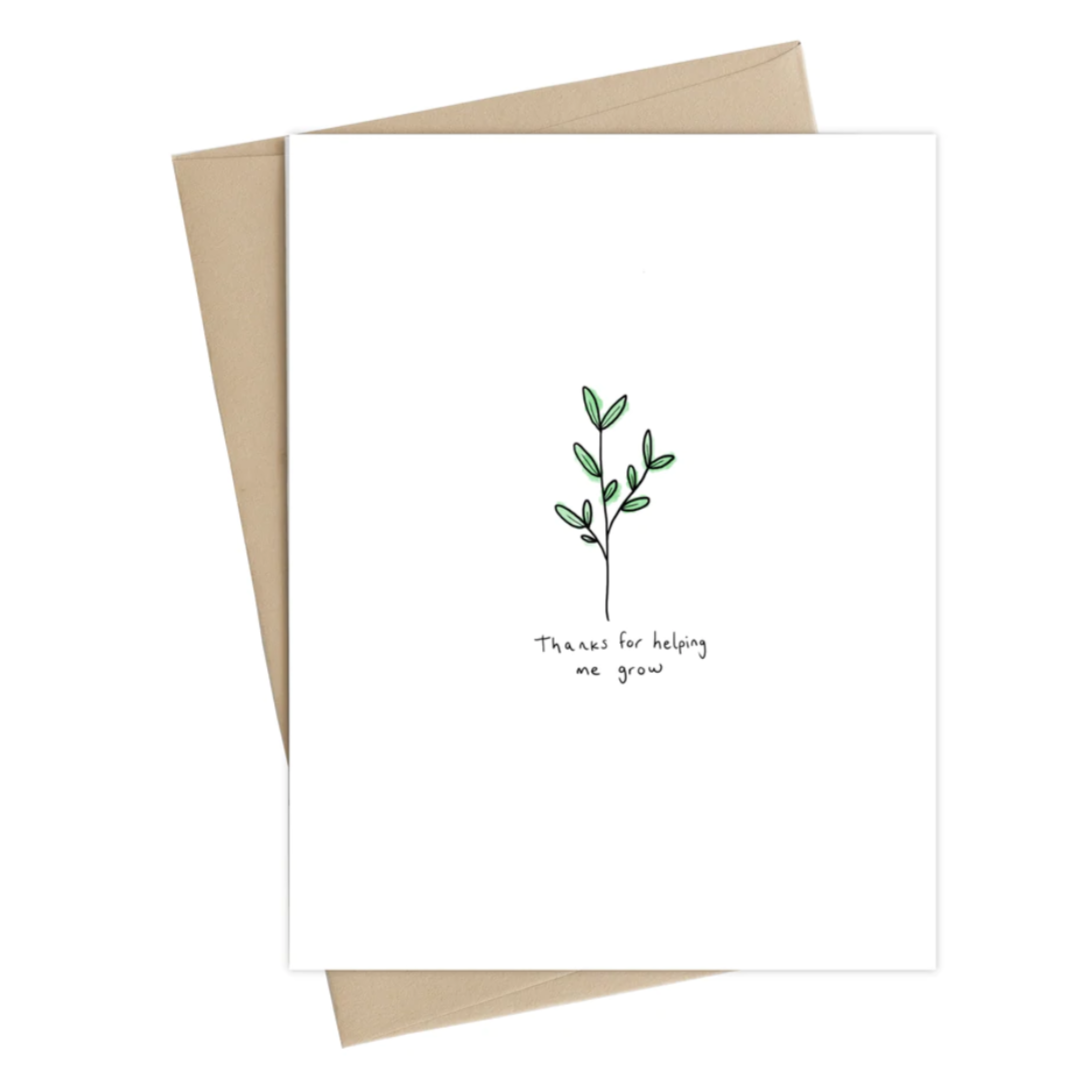 Card - Thanks For Helping Me Grow