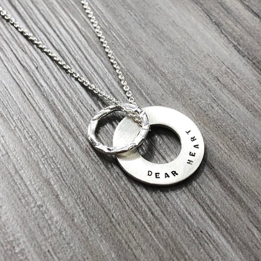 Necklace - Double Halo - Courage Dear Heart