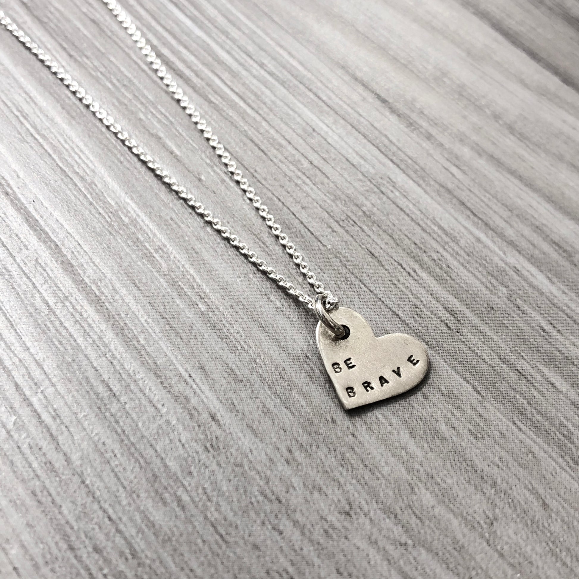 Necklace - Small Heart - Be Brave