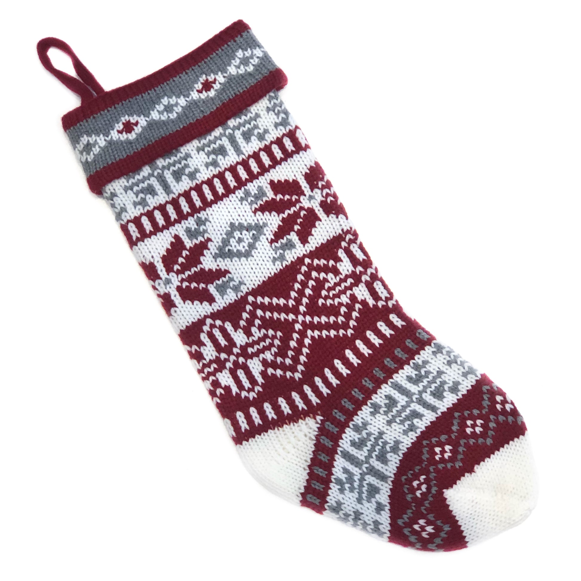 Stocking - Nordic - Red/Grey