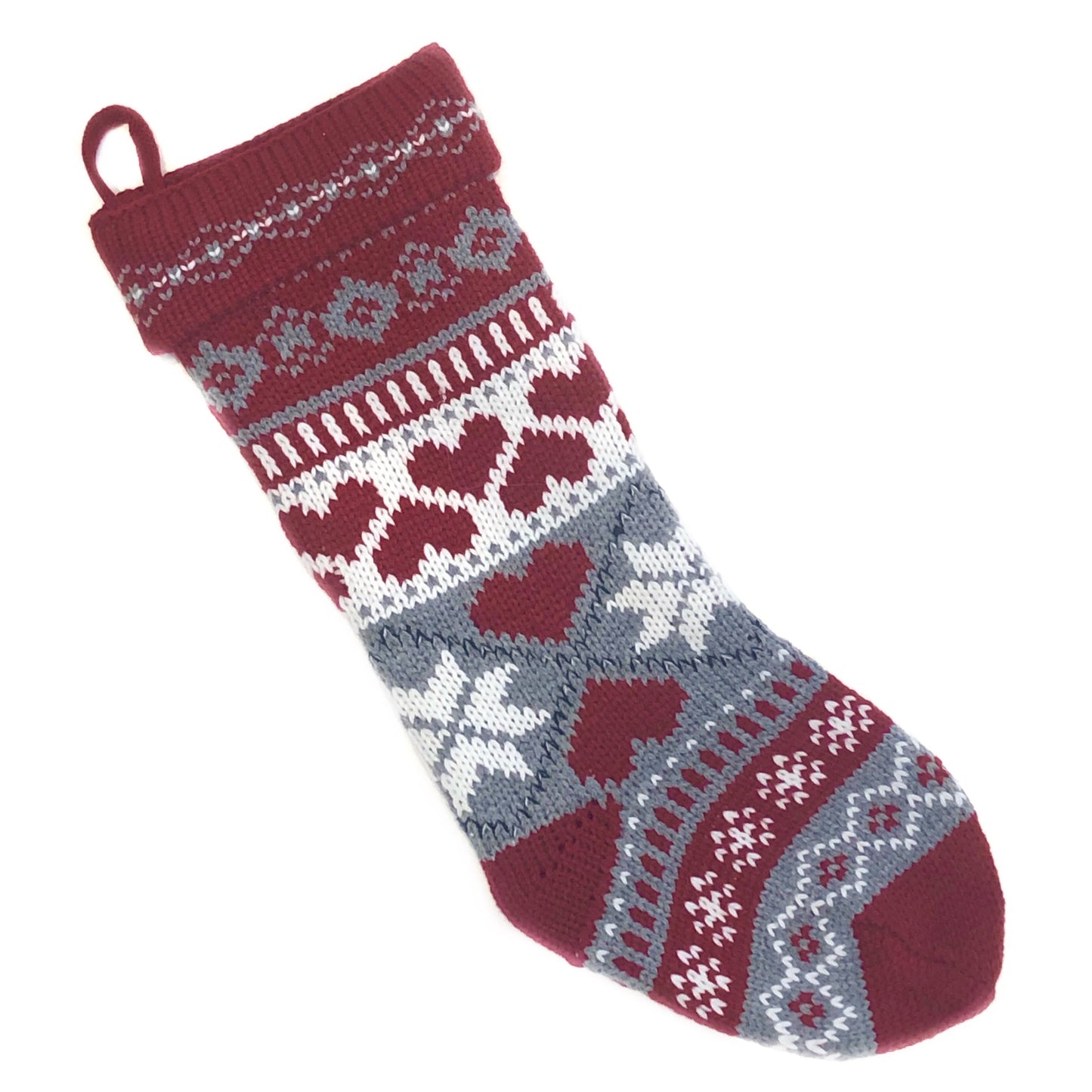 Stocking - Nordic - Red/Grey