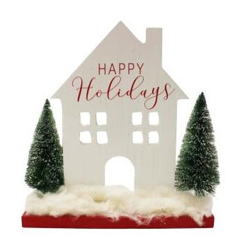 Decor Piece - House - Happy Holidays
