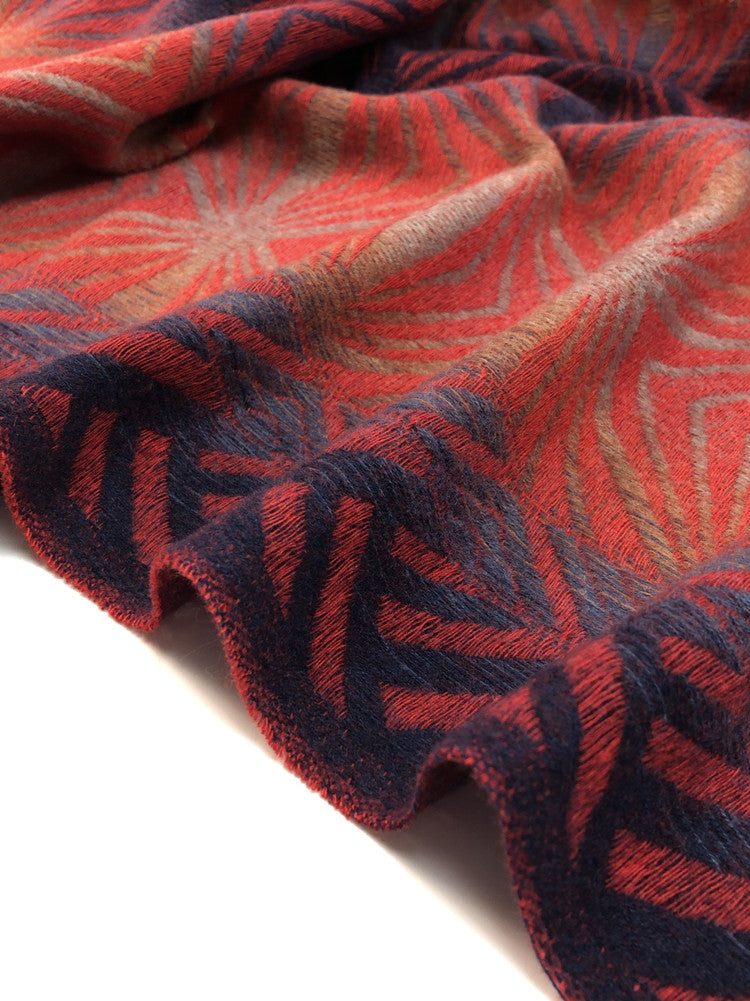 Scarf - Soft - Patterned Red