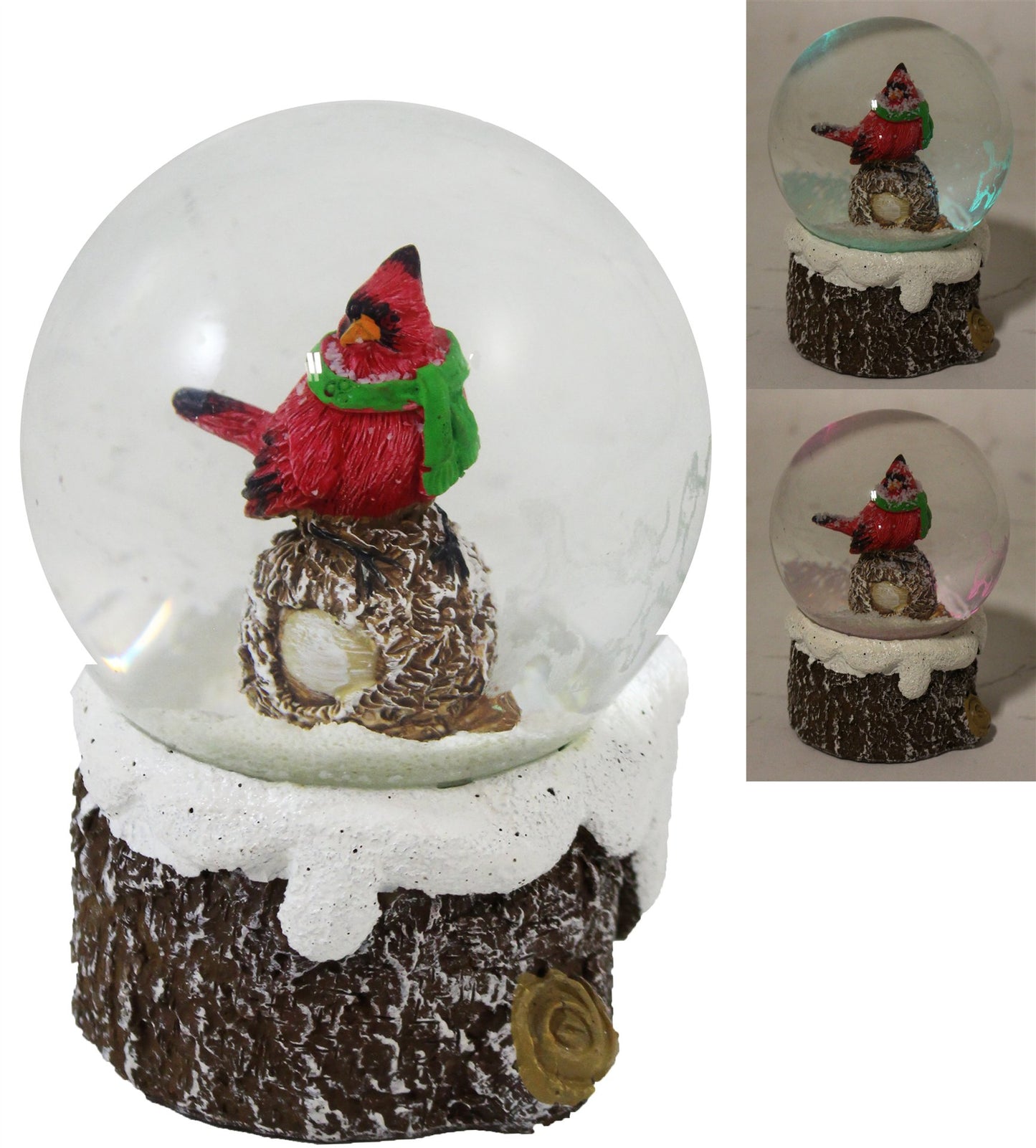 Snow Globe - LED - Cardinal