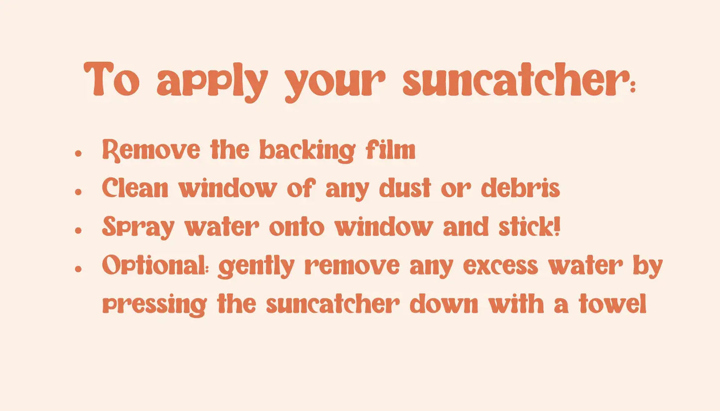 Suncatcher - Window Cling - Minimal Sunset