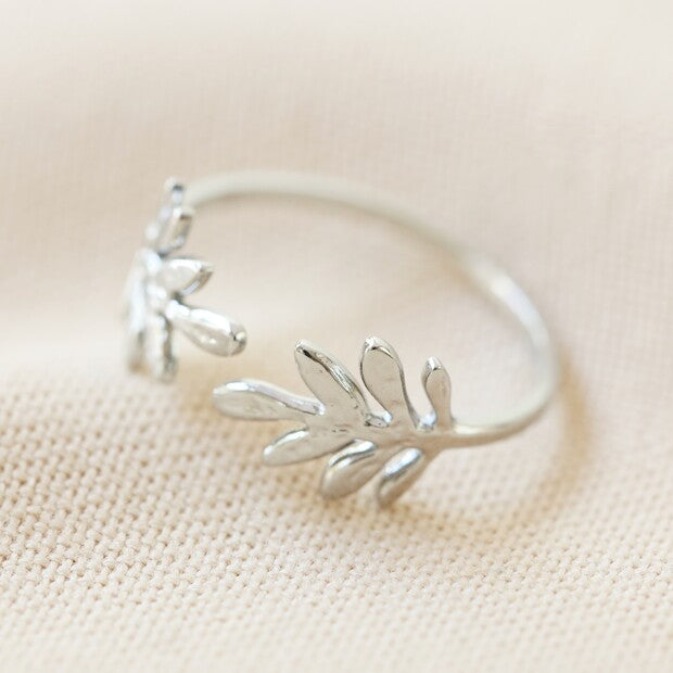 Adjustable Ring - Fern Leaf - Silver