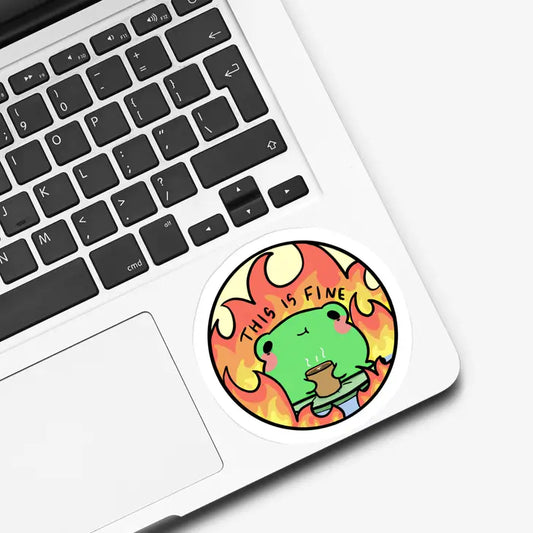 Sticker - This Is Fine Frog