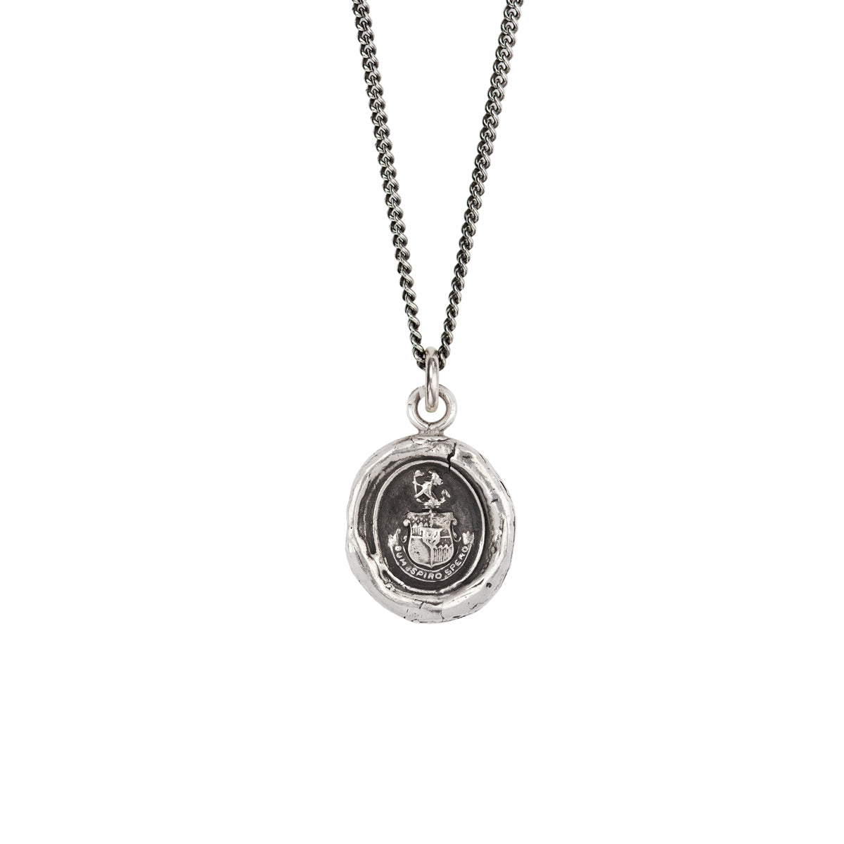 Pyrrha Talisman Necklace - Courage To Hope - Silver