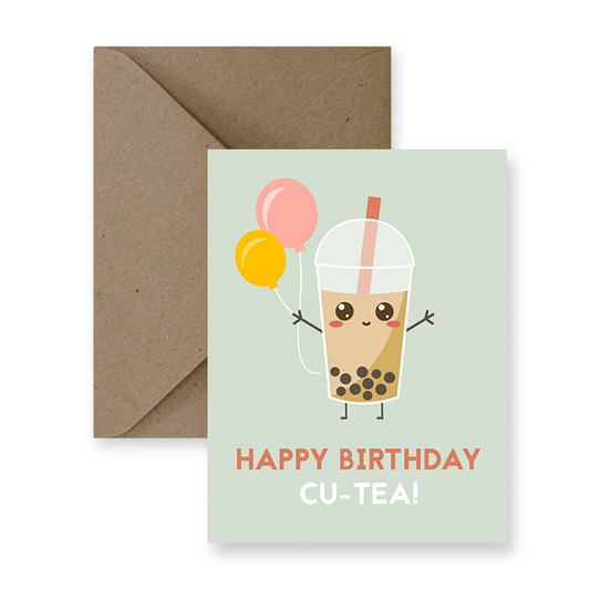 Card - Happy Birthday Cu-Tea
