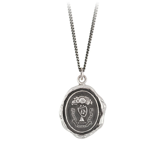 Pyrrha Talisman Necklace - Family Above All - Silver