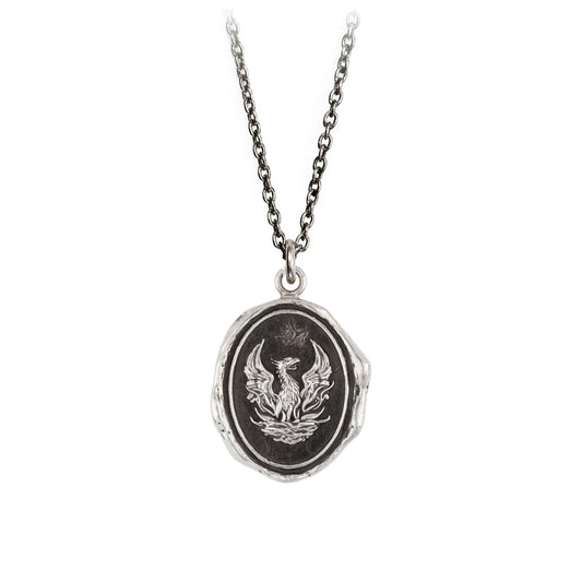 Pyrrha Talisman Necklace - Fire Within - Silver