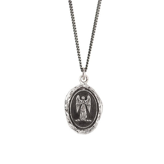 Pyrrha Talisman Necklace - Guardian Angel - Silver