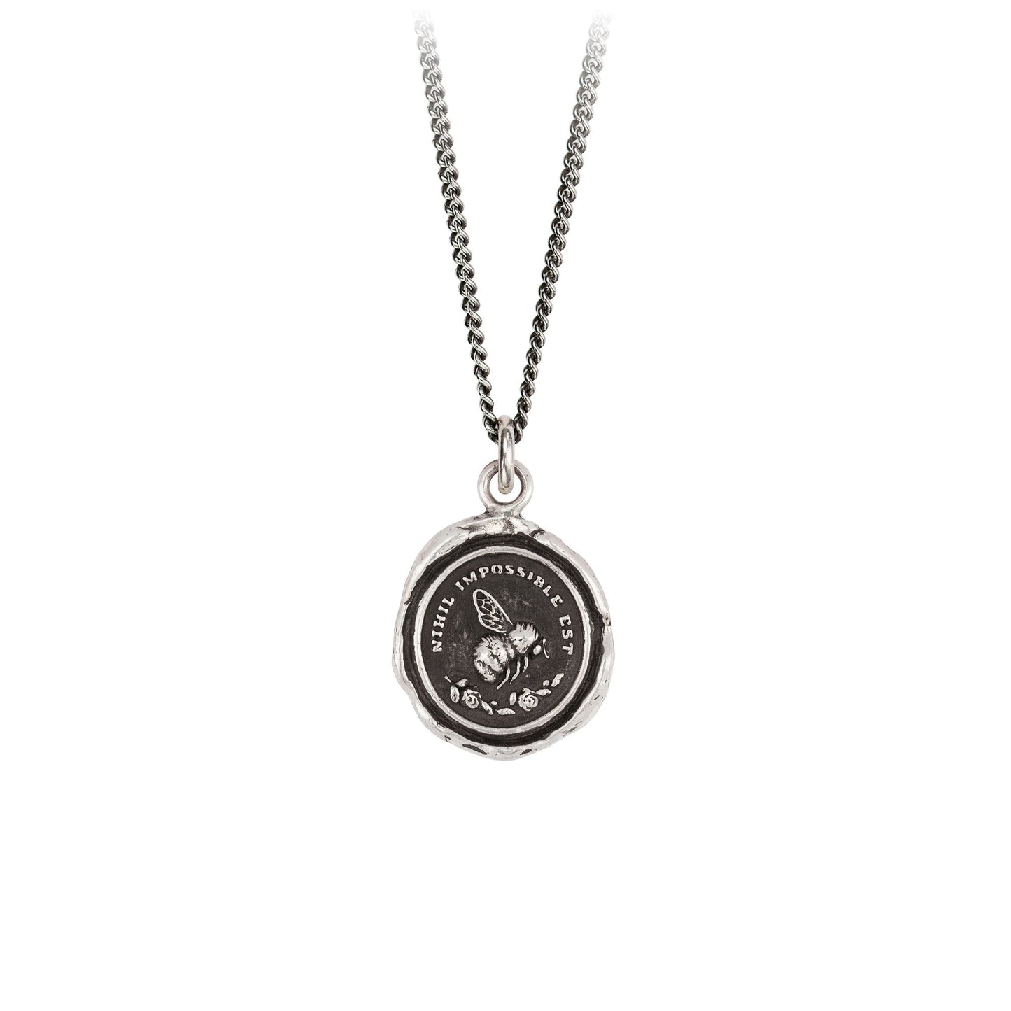 Pyrrha Talisman Necklace - Nothing Is Impossible - Silver