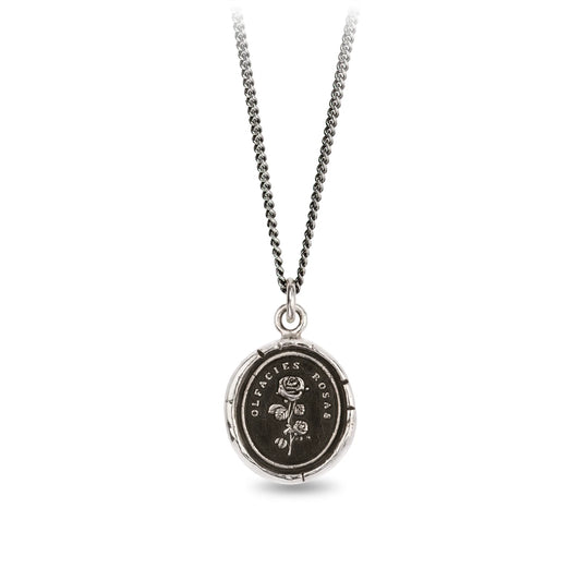 Pyrrha Talisman Necklace - Slow Down - Silver