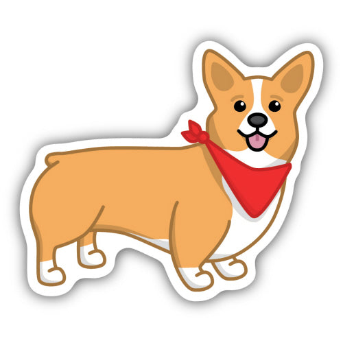 Sticker - Corgi Bandana – Twisted Goods