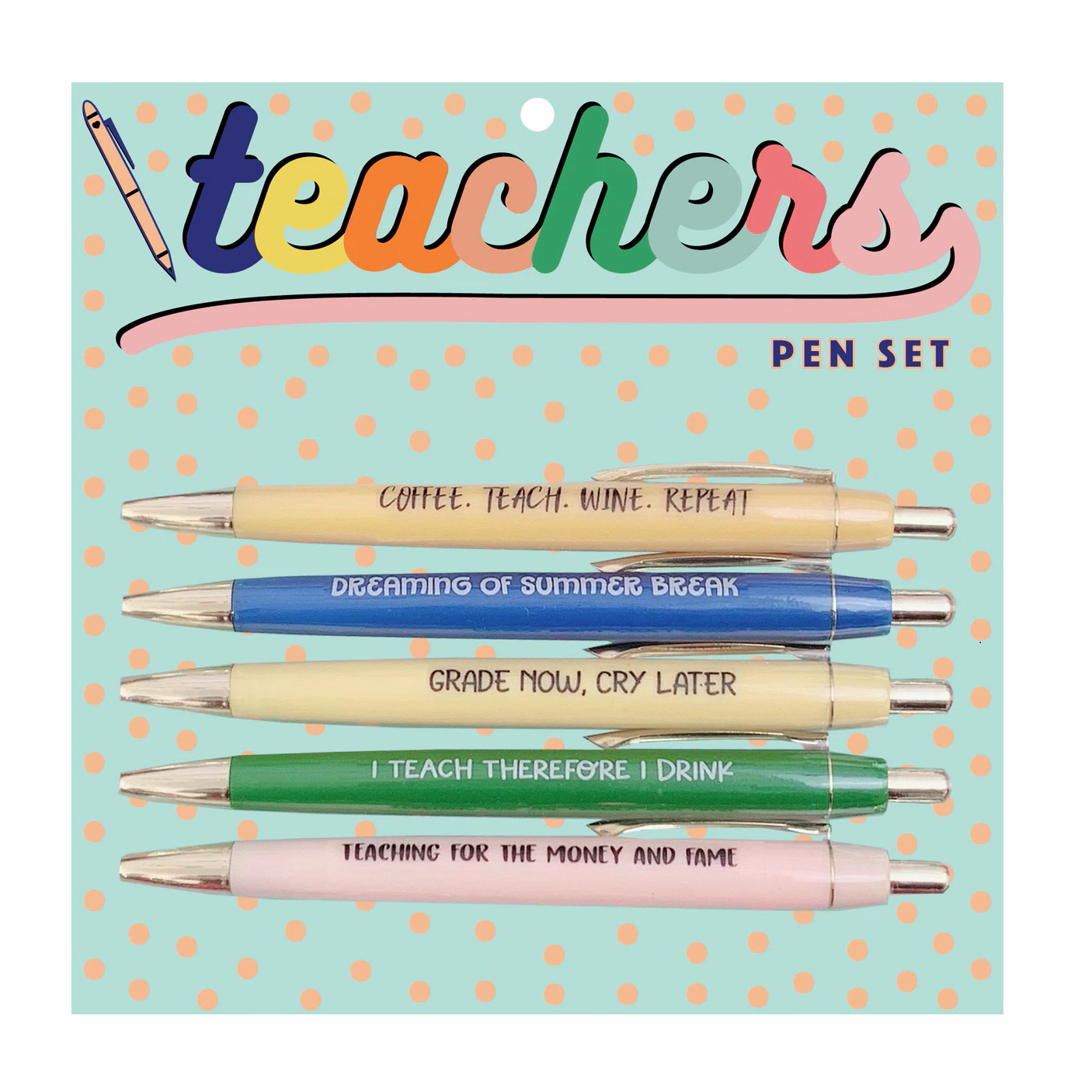 Pen Set - Teacher - Set of 5