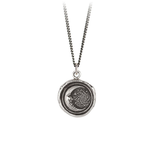 Pyrrha Talisman Necklace - Trust the Universe - Silver